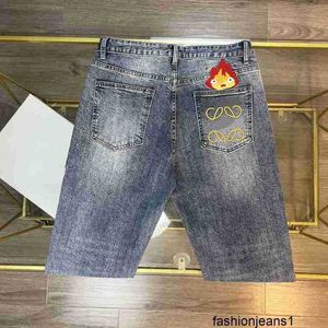 Designer Correct Top Edition Automne Nouveau Roewe Petite Flamme Broderie Lettre Jeans Pieds Pour Hommes Pantalons À La Mode Men'sH3E5