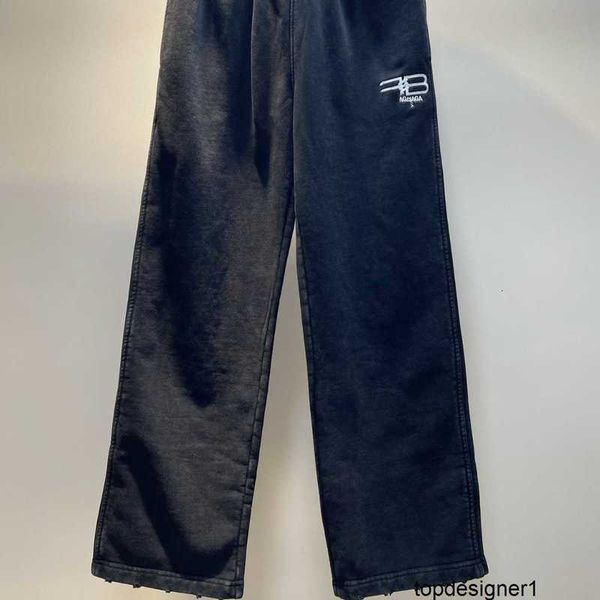 Pantalon de garde brodé pour hommes et femmes, Version correcte de styliste, nouvelle famille B, lavé, vieille lettre BB, 24NB