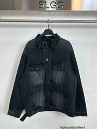 Veste en jean pour hommes et femmes, version correcte de styliste, haute qualité B Family 23SS, nouvelle veste en jean endommagée par Burnout, C0D7