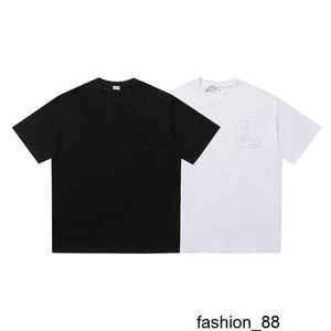 Designer version correcte de LO Yiwei 23ss SpringSummer gaufré hommes et femmes décontracté lâche T-shirt à manches courtes Y06I