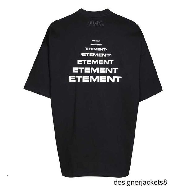 Designer Version correcte de la marque à la mode 2024 printemps-été VTM dégradé imprimé col rond T-shirt à manches courtes avec tee-shirt de célébrité Internet INDG
