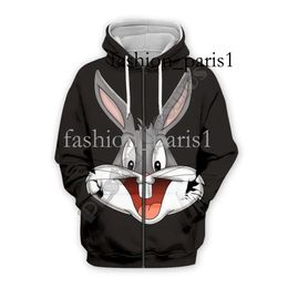 Designer Cosmos Anime Bugs Bunny Coloré Cartoon Survêtement Air Force1 Sweat à capuche / sweat-shirt / veste / hommes femmes drôle S-7 201020 877 423