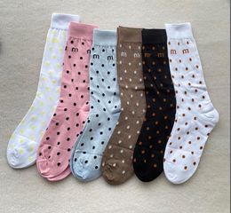 Designer Cotton Short Socks for Women Fashion Ladies Girls Spring Dot Sock Streetwear Hosiery Sports Letter Gedrukte Sock Stocking Dropship