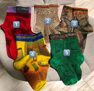 Chaussettes de coton de concepteur pour femmes mode automne hiver dames filles genou streetwear bonneterie sport lettre imprimée chaussette longue bas dropship