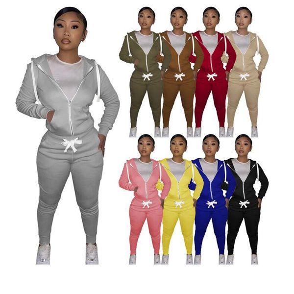 Designer Coton Survêtements Automne Hiver Jogger costumes Femmes Manches Longues Survêtements 2XL Veste À Capuche et Pantalon Deux Pièces Ensembles Outwork Sportswear Tenues Décontractées 8445