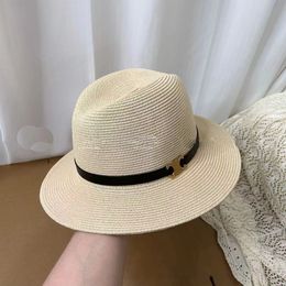 Designer couple chapeau de paille simple panama seaside rétro femme de soleil chapeau de plage solide de plage de plage