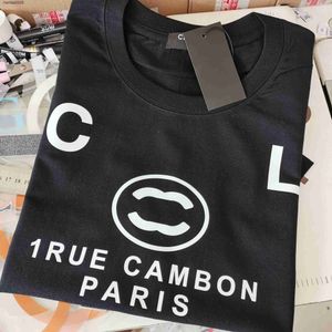 Designer couture Version avancée T-shirt femme France tendance Vêtements Lettre C Imprimé graphique couple Mode coton Col rond Coach channes23