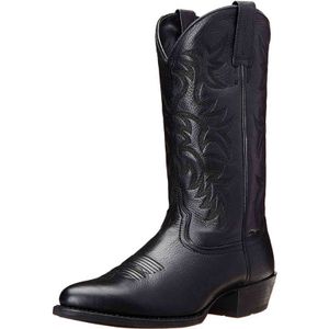 Botas de vaquero de diseñador Hombres Negro Marrón Zapatos de invierno de cuero sintético Retro Hombres Mujeres Bordado Occidental Calzado unisex Tamaño grande 48 Botas 195