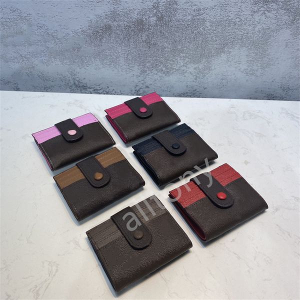 Designer Credit ID Card Holder Purse Luxury Slim Sheepskin Leather Wallet Money Bags Big Plaid Cardholder Case for Men Women Fashion Mini Cards Bag