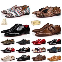 Chaussures pour hommes avec cadre rouge bas chaussures tête de rivet noir flash chaussures décontractées hommes Red Bottom chaussures de sport de Christian luxe mode