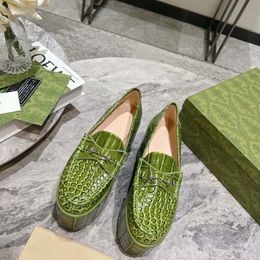 Designer Crocodile imprimé marque de luxe mode talons hauts plat tendance taille 35-45 04