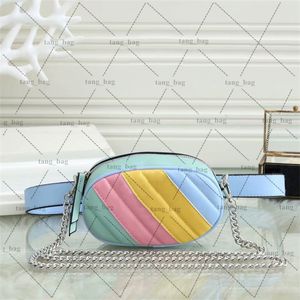 Designer Macaron Color Cross Body Tas Schouder Handtassen Dames Taille Belt -kettingzakken