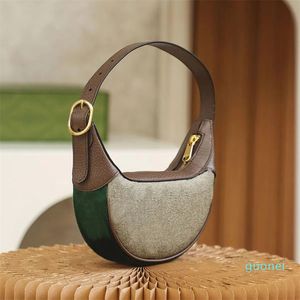 Diseñador -Cross Body Half moon bag Womens luxurys Vintage Leather Clutch Bags monedero y bolsos para hombre Underarm Shoulder Totes bolsas de viaje