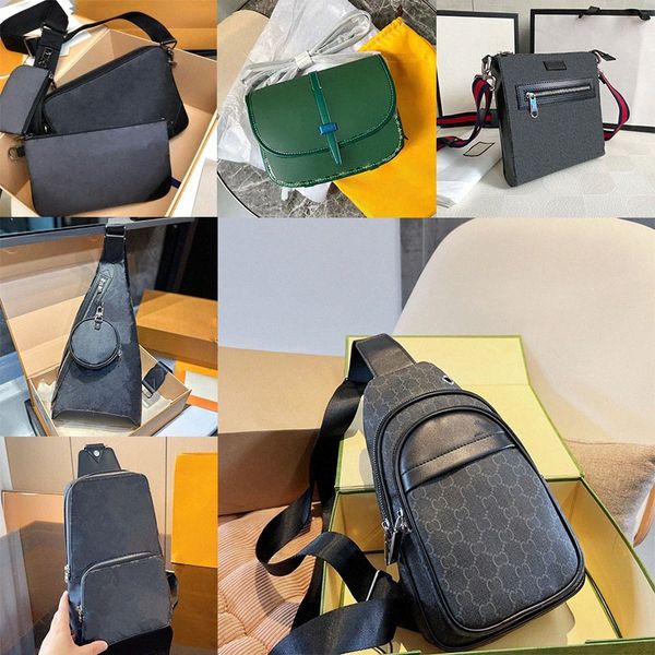 Diseñador Cross Body Hombres Mujeres Sling Trabajo Pecho Cinturón Bolsa Messenger Moda de lujo Bolsos de hombro de cuero z1si #