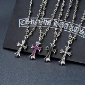 Ontwerper Cross Diamond hanger kettingen vrouwen mannen unisex klassieke diamanten kruis ketting