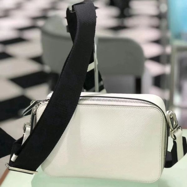 Bolso de cámara con patrón cruzado de diseñador con correa ancha para el hombro Bolso de lona con cuerpo cruzado para hombre Bolsos de mensajero para mujer para hombre Tela de paracaídas duradera Bolso clásico