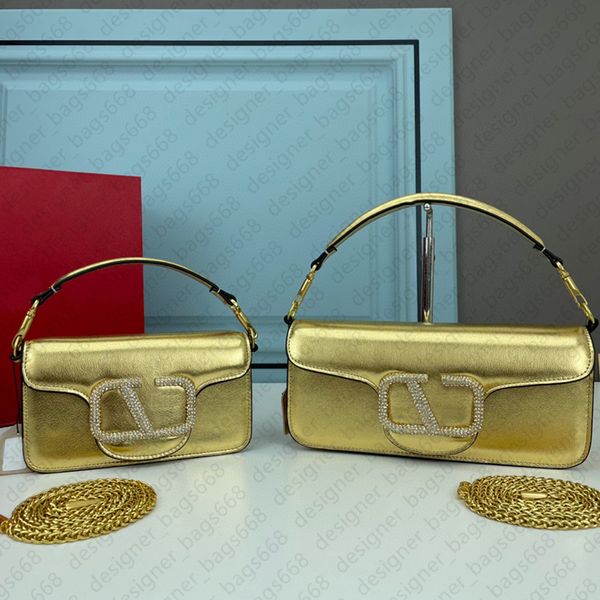 Bolso cruzado de diseñador 7A Bolso adornado con cristales Cadena de estilo simple debajo del bolso La hebilla magnética abre y cierra el bolso de hombro Bolso de mujer