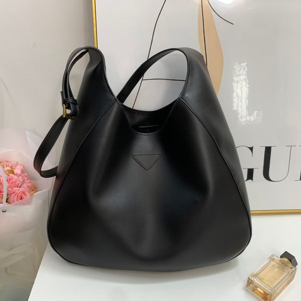 Designer Crossbody Bag High End Luxury Hobo Sacs à bandoulière Noir Grande capacité Cross Body Cuir véritable Mode Femmes Sacs à main Sangle réglable Axillary Purse