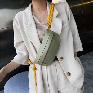 Designer- Sac à bandoulière pour femme, tendance, sac de poitrine, voyage en plein air, léger, simple, décontracté, mini sac à bandoulière (vert)