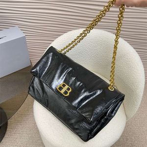 Designer Crossbody Bag Dames Monaco Black Gold Flip Chain Tas met zachte kalf leer enkele schouder Crossbody Kleine vierkante zak