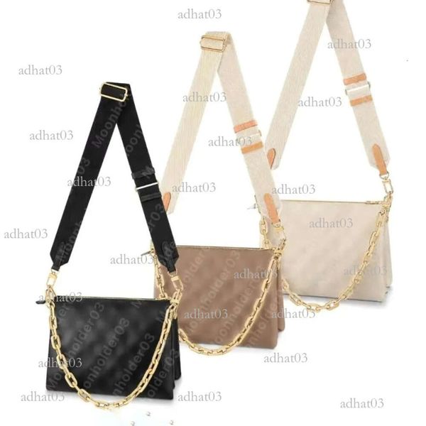 Diseñador Crossbody Coussin Bolso Bolsos de hombro Bolsos de cuero Lady Emed Bolsos Sling Bag Black Monedero Satchels 57790 Dicky Sacoche Messenger Dciky0750 38 S 97 S