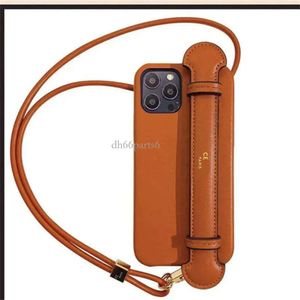 Étuis de téléphone interbody de concepteur pour iPhone 15 14 13 12 11 Pro max Cover Womens Slanting Mobile Shell with Stripe Brown Brown Brand Case Hot -5 B588