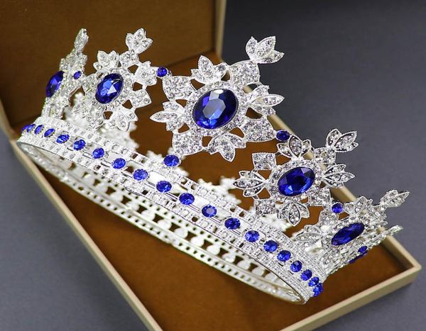 Coronas de diseñador Tocados de novia Accesorios para vestidos de fiesta de bodas Diademas redondas de círculo completo Diamantes Accesorios de moda para mujeres B1926975