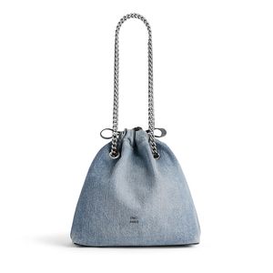 Designer crush tassen vrouwen handtas portemonnee enkele schouder ijzeren ketting denim tas dame vuilnisblaas maat 26 cm