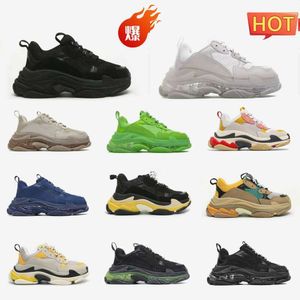 Designer Crystal Bottom 17w Femmes Hommes Casual Chaussures Dates Papa Plate-forme Luxe Triple S Noir Blanc Rouge Bleu Marque Tennis Paris Plat Multi-couleur Baskets Baskets S5