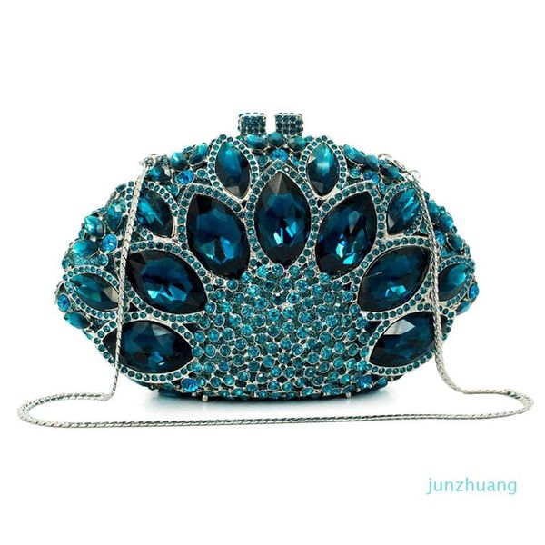 Designer- Crystal Party Purse Femmes Embrayages De Mariage Strass Sac À Main Creux Paon Pochette Soirée Bag2218