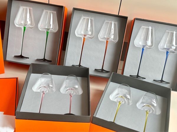Diseñador Vidroma de vino de cristal con copa de copa de champán Caboba de regalo Embalaje de regalos para el hogar
