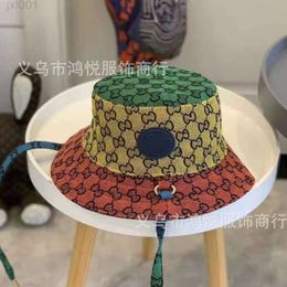 Diseñador Cucci Sombrero Edición coreana Colorido Sombrero de pescador femenino Bordado Letra G Cinta de doble cuerda Protección solar Moda Sombrero de sombrilla para hombres