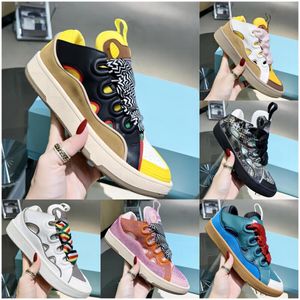 Designer Curb Chaussures Décontractées Femmes De Luxe Hommes Bumpr Baskets À Lacets En Cuir De Veau Plate-Forme Décontracté Chaussures de Sport