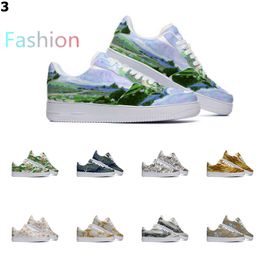 Designer Custom Shoes Running Shoe Men Femmes Femmes à la main Anime Flat Mens Trainers Sports Sneaker Color3