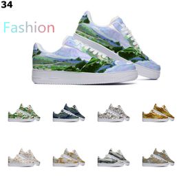 Designer Custom schoenen Running schoen Men Women Hand geschilderd anime platte heren trainers sport sneaker color34