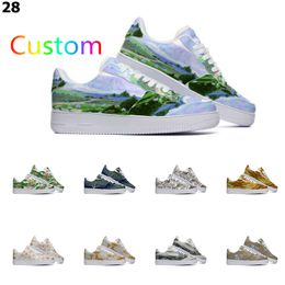 Designer personnalisé chaussures chaussures de course hommes femmes peint à la main Anime mode hommes formateurs baskets en plein air Color28