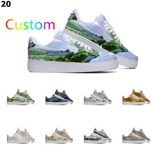 Diseñador de zapatos personalizados Zapatillas para correr Hombres Mujeres Pintado a mano Anime Moda para hombre Zapatillas de deporte al aire libre Color20