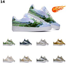 Designer chaussures personnalisées chaussure de course unisexe hommes femmes peint à la main mode hommes formateurs Sports de plein air baskets Color14