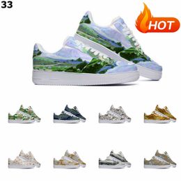 Designer Custom Shoes Running Shoe Unisexe hommes femmes peintes à la main Fashion Mens Trainers Sports Sneakers Color33