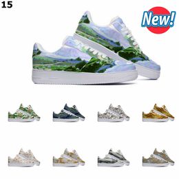 Designer personnalisé chaussures chaussure de course unisexe hommes femmes peint à la main Anime mode hommes formateurs sport baskets Color15