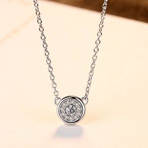 Diseñador lindo oso de gama alta s925 collar colgante de plata moda coreana mujeres micro-set collar de cadena de circón collar de joyería regalo