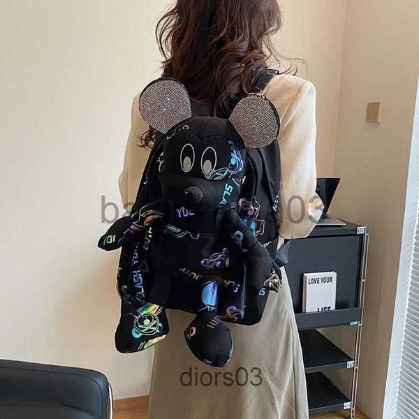Diseñador lindo bolso de ratón portátil para laptop mochila mochila para hombro bolso de micrófono bolso para hombres moda lujosa letra negra negros impermeables