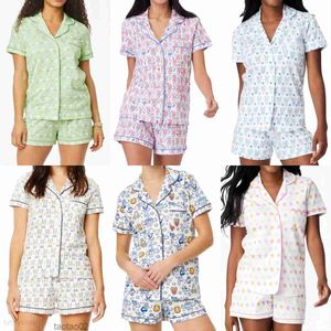 Designer mignon roller lapin pyjamas ensemble y2k singe préfabriqué imprime 2 pièces pyjama recadré les chemises à manches courtes top top top t-shirt t-shirt7qtd