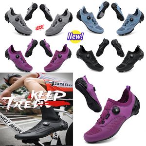 Designer Cyclaling Chaussures Hommes Sports Dirt Road Bike Chaussures Plat Spdaeed Cyclisme Baskets Appartements Chaussures De Vélo De Montagne SPD Crampons Shsqoes 36-47 GAI