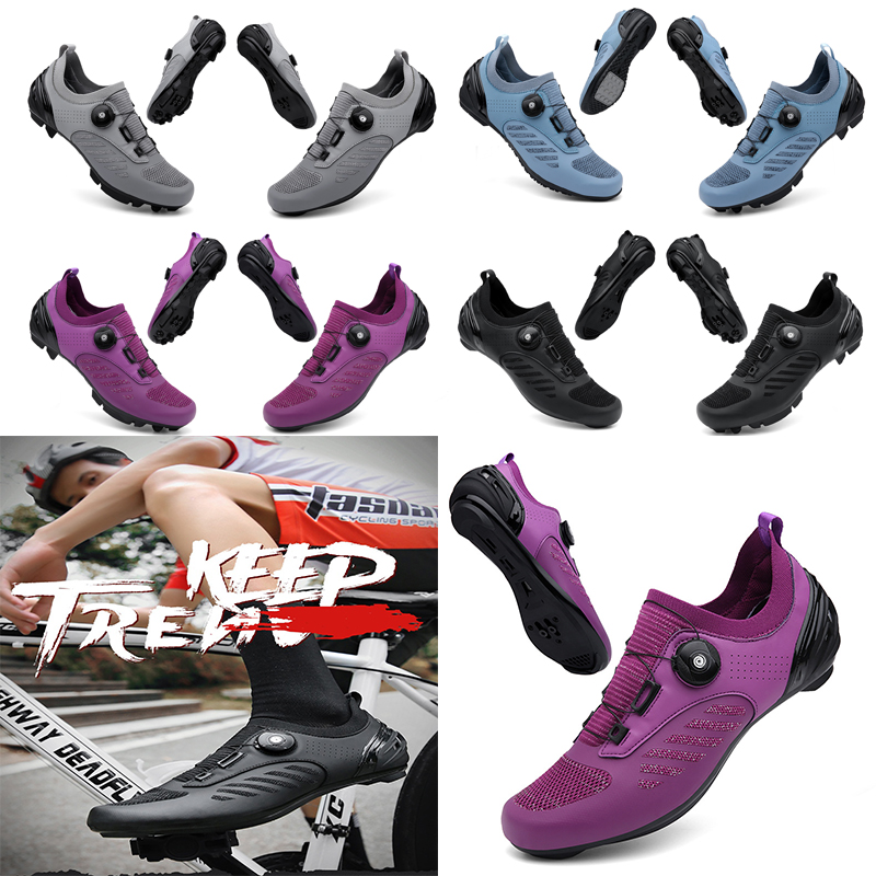Designer Cycdaling Shoes Men Sports Dirt Road Cykelskor Flat SPDAEED Cycling Sneakers lägenheter Mosauntain Bicycle Footwear SPD Cleats Shoes 36-47 GAI