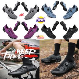 Designer Cycdalsaing Chaussures Hommes Sports Dirt Road Bike Chaussures Plat Spdaeed Cyclisme Baskets Appartements Chaussures De Vélo De Montagne SPD Crampons Chaussures 36-47 GAI