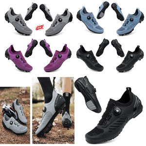 Chaussures de cyclisme design Hommes Sports Dirt Road Bike Chaussures Plat Vitesse Cyclisme Baskets Appartements Chaussures De Vélo De Montagne SPD Crampons Chaussures 36-47 GAI