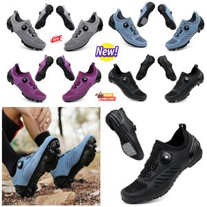 Chaussures de cyclisme design Hommes Sports Dirt Road Bike Chaussures Plat Vitesse Cyclisme Sndaeakers Appartements Vélo De Montagne Fodaotwear SPD Crampons Chaussures 36-47 GAI