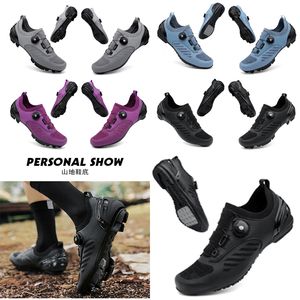 Chaussures de cyclisme design Hommes Sports Dirt Road Bike Chaussures Flacxt Vitesse Cyclisme Baskets Appartements Chaussures De Vélo De Montagne SPD Crampons Chaussures 36-47 GAI