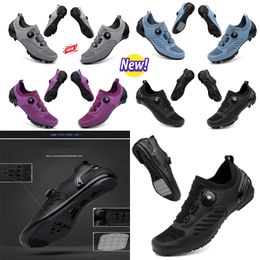 Zapatos de ciclismo de diseño Hombres Spsdorts Dirt Road Bike Zapatos de velocidad plana Ciclismo Zapatillas Pisos Bicicleta de montaña Calzado SPD Tacos Zapatos 36-47 GAI